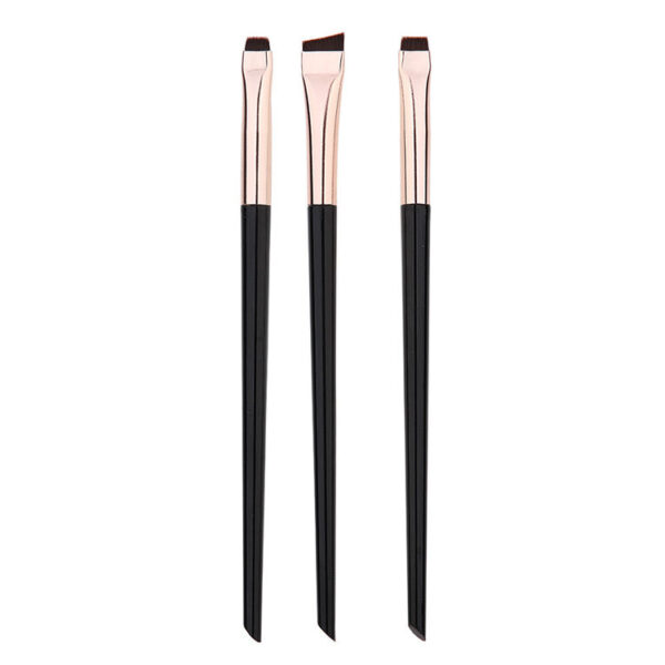 High-End Customizable 1pc Portable Ultra-Fine Eyebrows Eyeliner Blade Fan Brush Synthetic Fiber Face