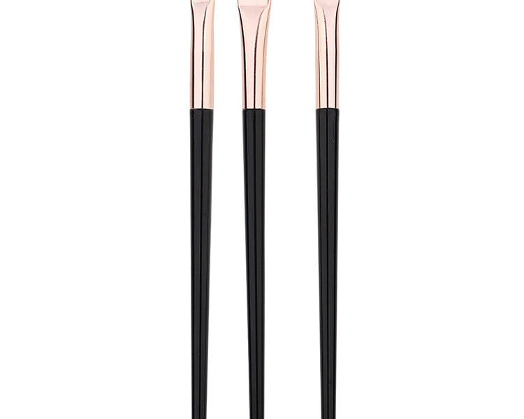 High-End Customizable 1pc Portable Ultra-Fine Eyebrows Eyeliner Blade Fan Brush Synthetic Fiber Face